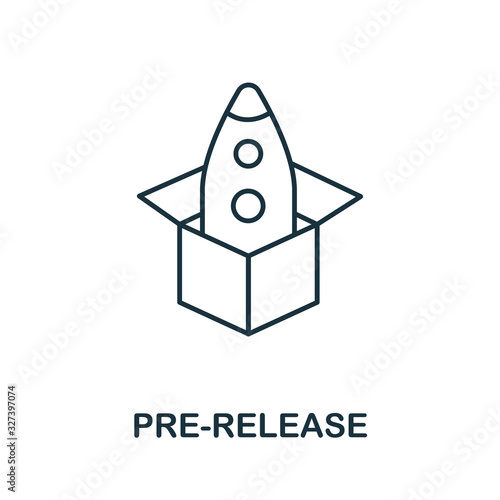 Pre-Release icon from crowdfunding collection. Simple line Pre-Release icon for templates, web design and infographics