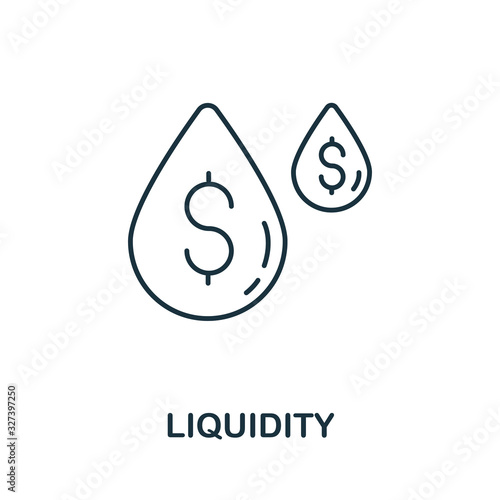 Liquidity icon from crowdfunding collection. Simple line Liquidity icon for templates, web design and infographics