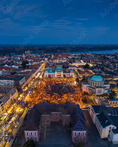 Mohacsi Busojaras carnival for spring greetings photo