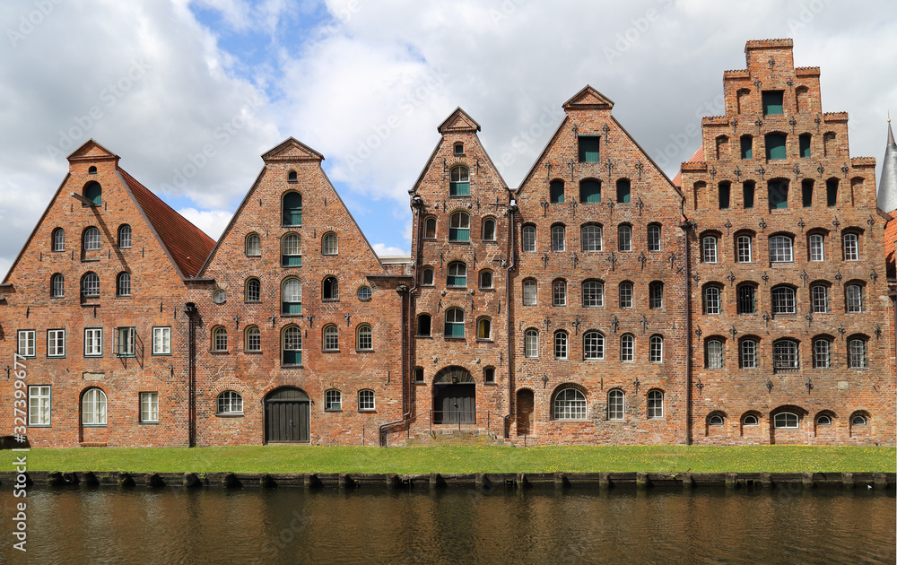 Medieval salt warehouses in Lubeck, Germany