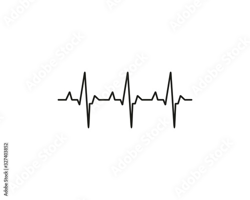 Heart pulse line , vector illustration