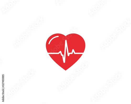 heart beat pulse icon, vector illustration