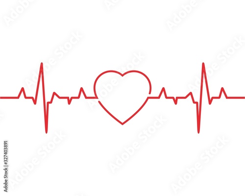 Heart pulse. Heart beat monitor, cardiogram. medical background. for medical apps and websites. vector icon illustration