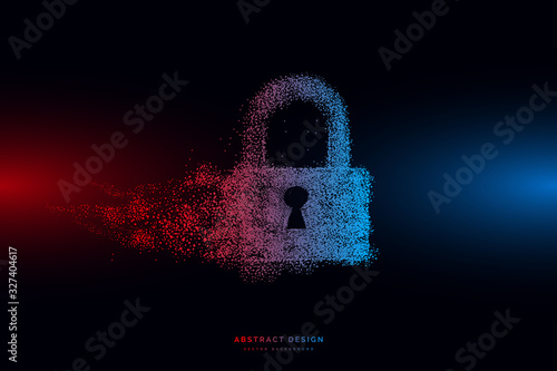 Technology security concept. Modern safety digital background. Protection of personal data. Vector illustration.