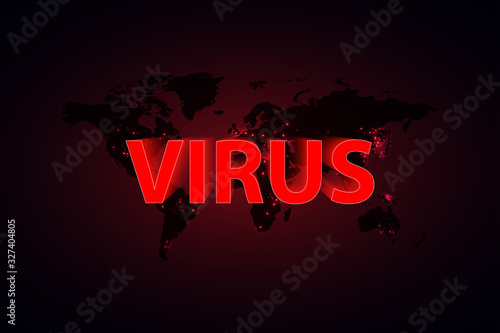 Virus and globe vector. 2019-nCoV. China pathogen respiratory coronavirus 2019-nCoV. Flu spreading in the world. Dangerous Chinese ncov corona virus, SARS pandemic risk alert