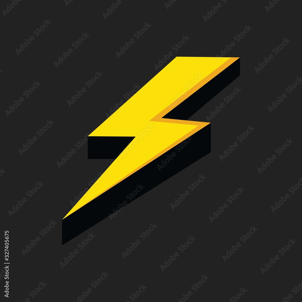 Lightning bolt logo design template, Energy and thunder electricity symbol concept, Flash sign , vector icon Illustration