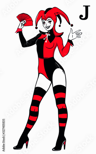 image of a beautiful joker girl