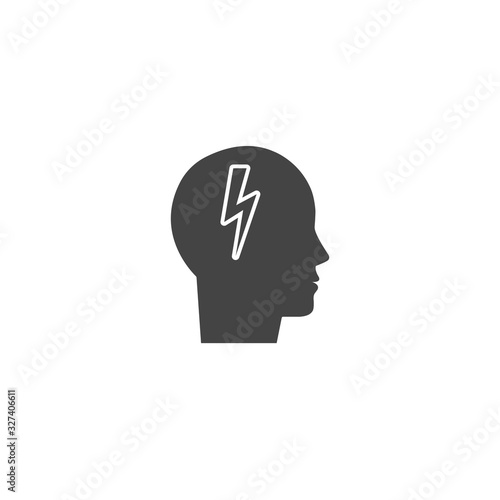 Vector icon stress in human on white isolated background. Layers grouped for easy editing illustration. For your design.