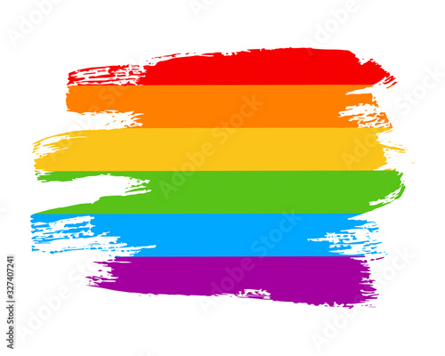 Hand draw LGBT pride flag in vector format