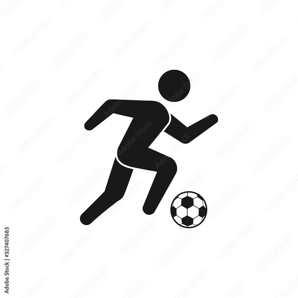 man play football.soccer icon .vector illustration.