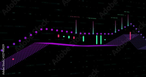 Abstract digital network data background, 3D rendering