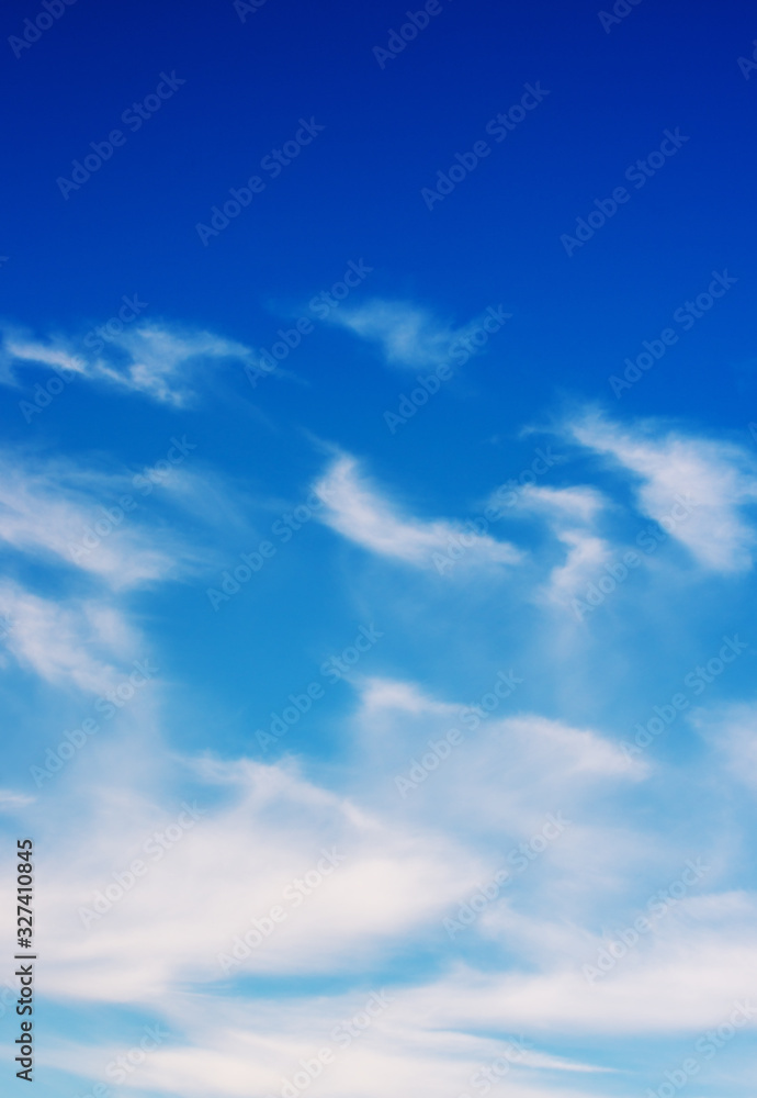 White clouds in blue sky