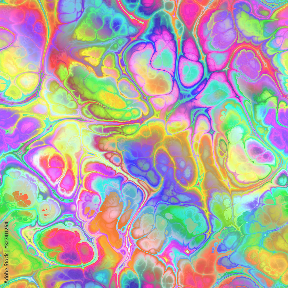  melted candy seamless tile marbled rainbow colors in squareformat