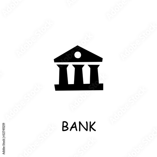 Bank flat vector icon