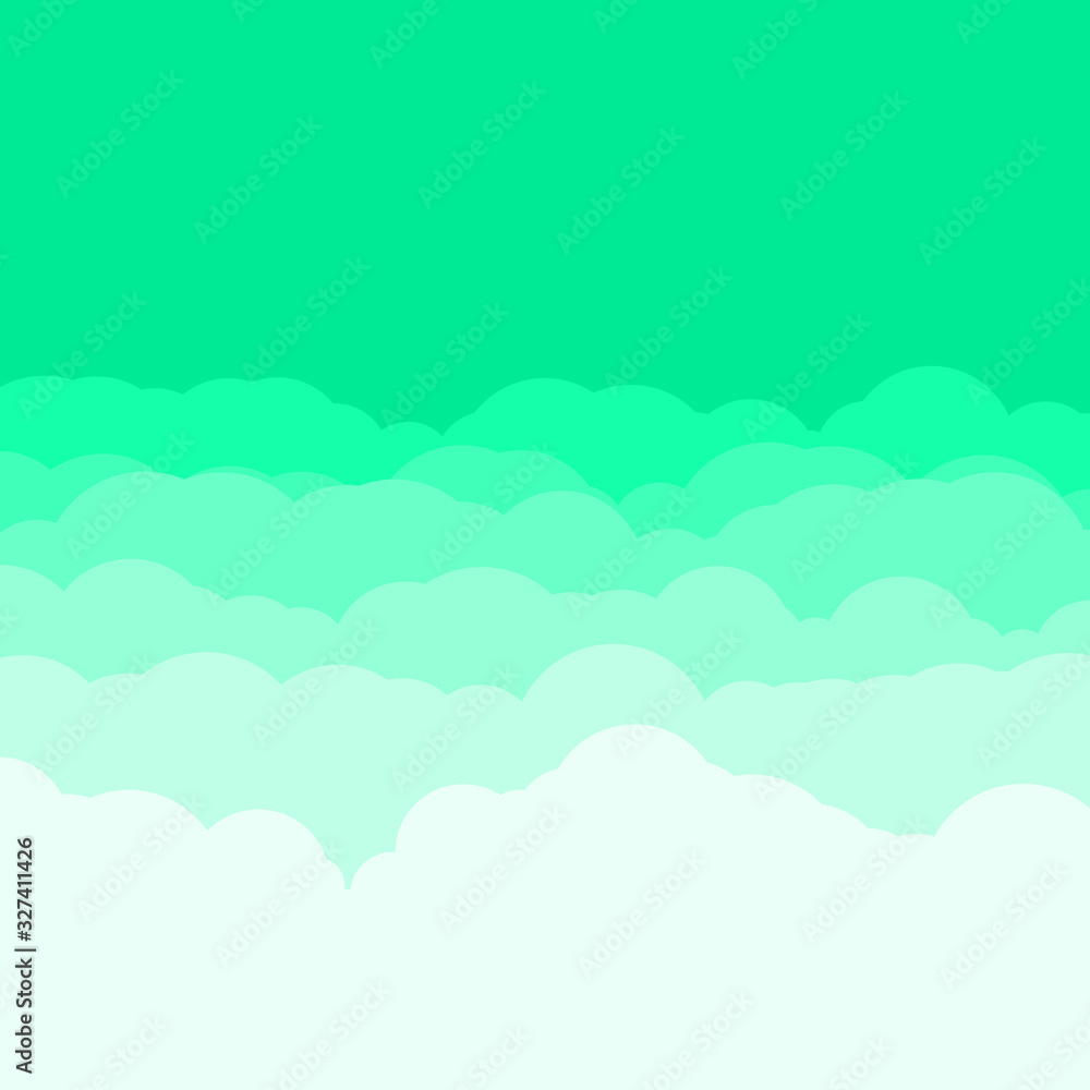 Abstract Color Clouds Sky Generative Art background illustration