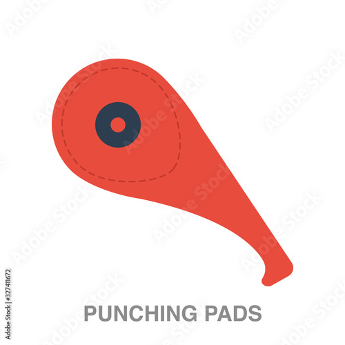 punching pads flat icon on white transparent background. You can be used black ant icon for several purposes.	