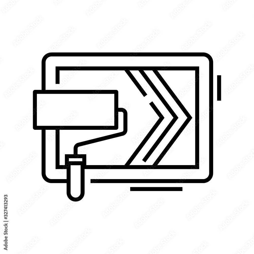 Repair tools line icon, concept sign, outline vector illustration, linear symbol. Repair tools line icon, concept sign, outline vector illustration, linear symbol.