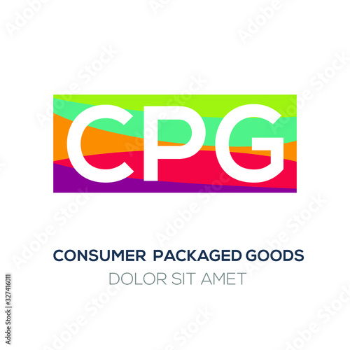 Creative colorful logo , CPG mean (consumer packaged goods) 