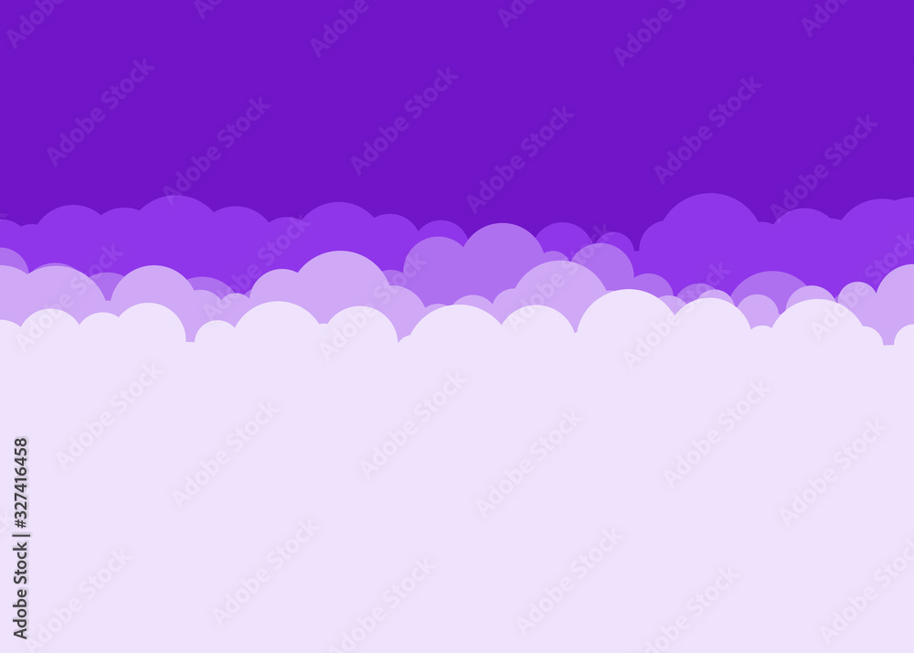 Abstract Color Clouds Sky Generative Art background illustration