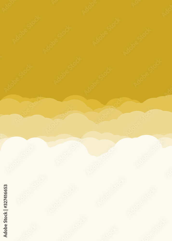 Fototapeta premium Abstract Color Clouds Sky Generative Art background illustration