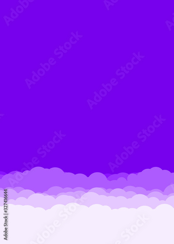 Abstract Color Clouds Sky Generative Art background illustration