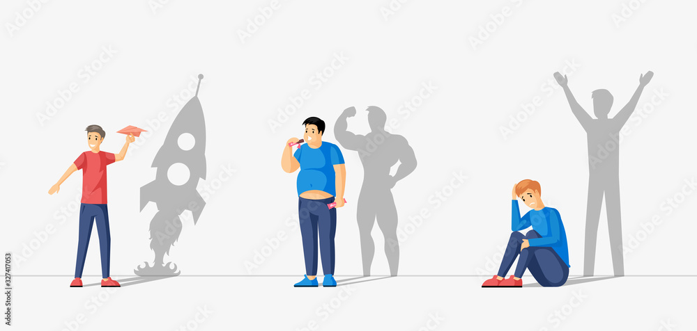 Hidden potential vector flat concept. Love your body, make dreams come true. Hidden potential vector flat concept. Love your body, make dreams come true.