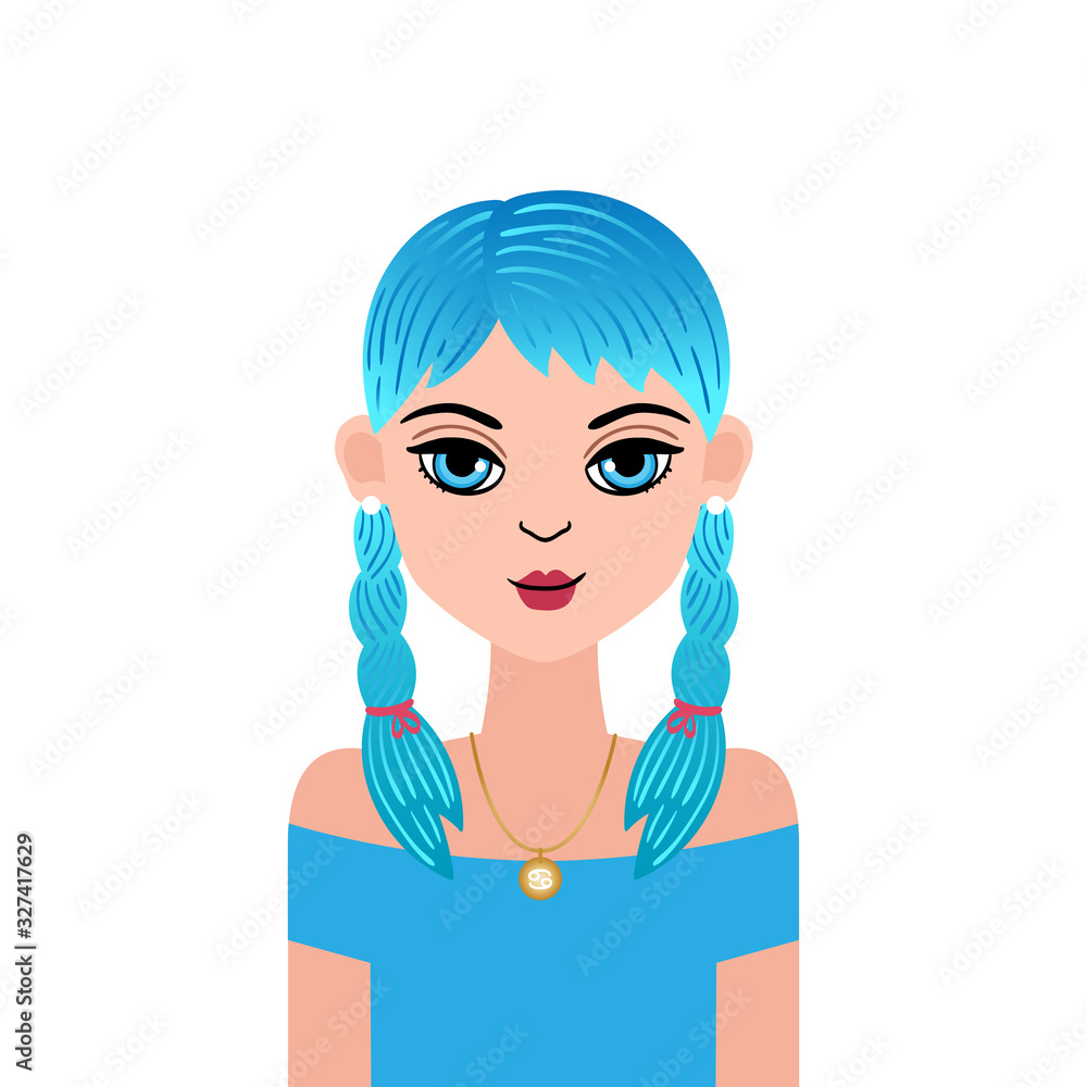 Astrology symbol of zodiac sign Cancer in doodle style Astrology symbol of zodiac sign Cancer in doodle style