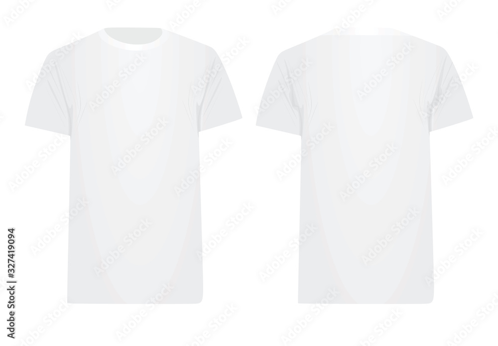 White t shirt. vector illustration Stock Vector | Adobe Stock