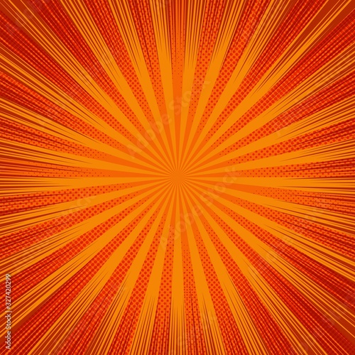 Abstract bright explosive comic background