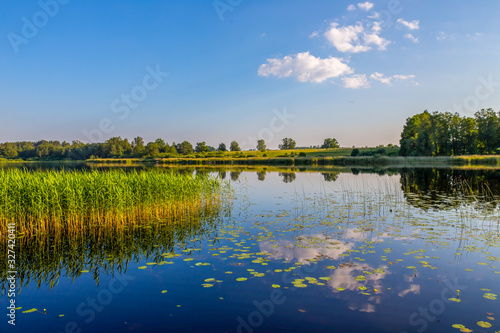 landscape with lake and blue sky © Gvido