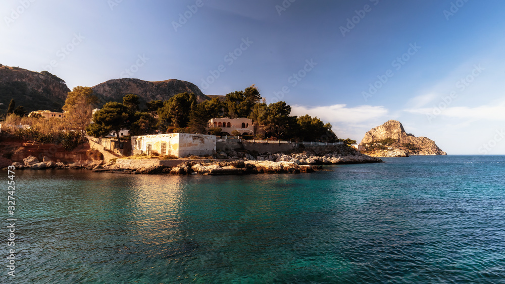 Coastal Town of Santa Flavia on a warm spring day Coastal Town of Santa Flavia on a warm spring day