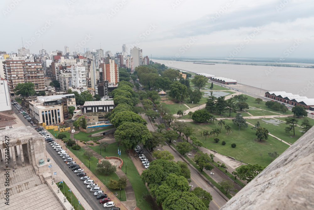 National Flag Park and Parana River from the Tower of the National Flag Memorial
