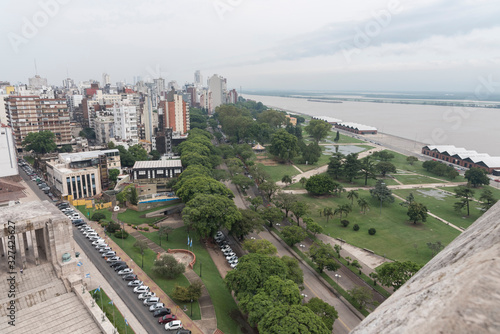 National Flag Park and Parana River from the Tower of the National Flag Memorial