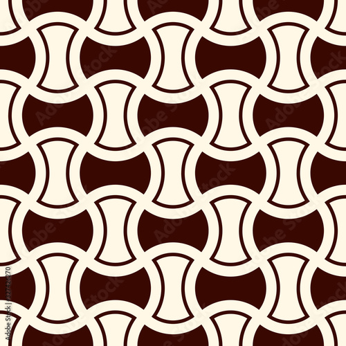 Apple core quilts texture. Bow tie motif. Seamless surface pattern design with interlocking axehead figures.