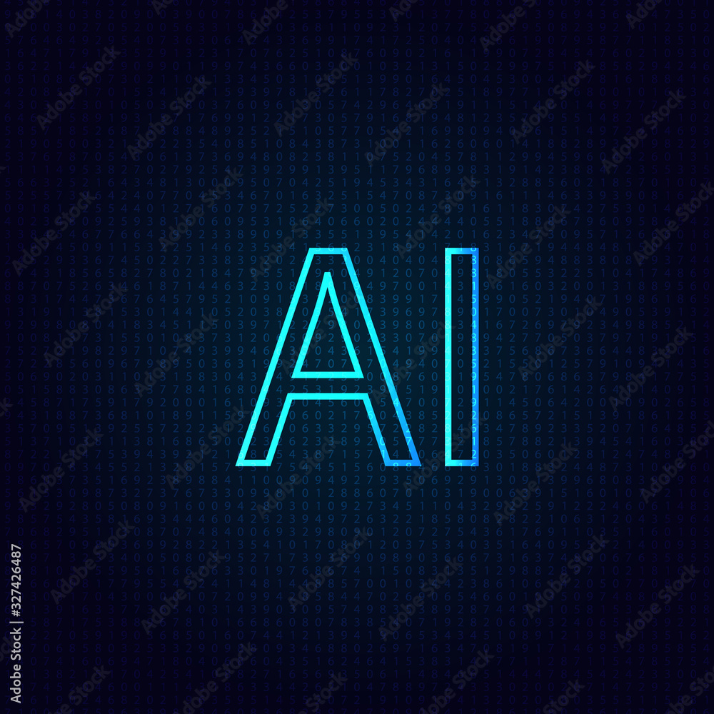 Artificial intelligence is a new technological process. Vector illustration . Artificial intelligence is a new technological process. Vector illustration .