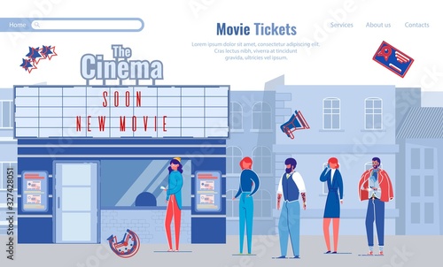 Banner Going to Cinema with Friends, Movie Tickets