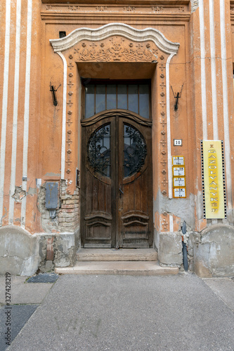 Secessionist building in Szekesfehervar, Hungary.