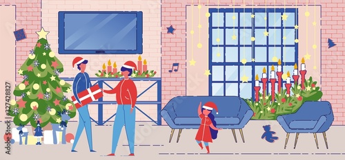 Meeting for Celebration Winter Holidays. Xmas