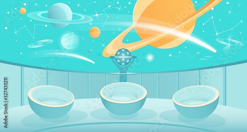 Projection of Universe and Space in Planetarium