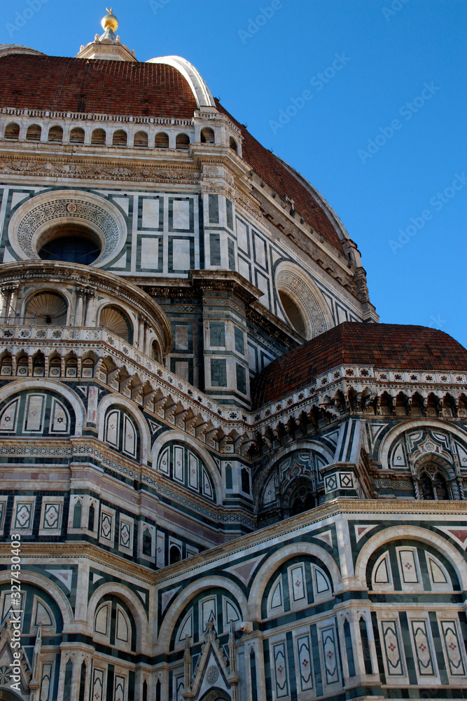 Detail of the facade of the Florence Cathedral