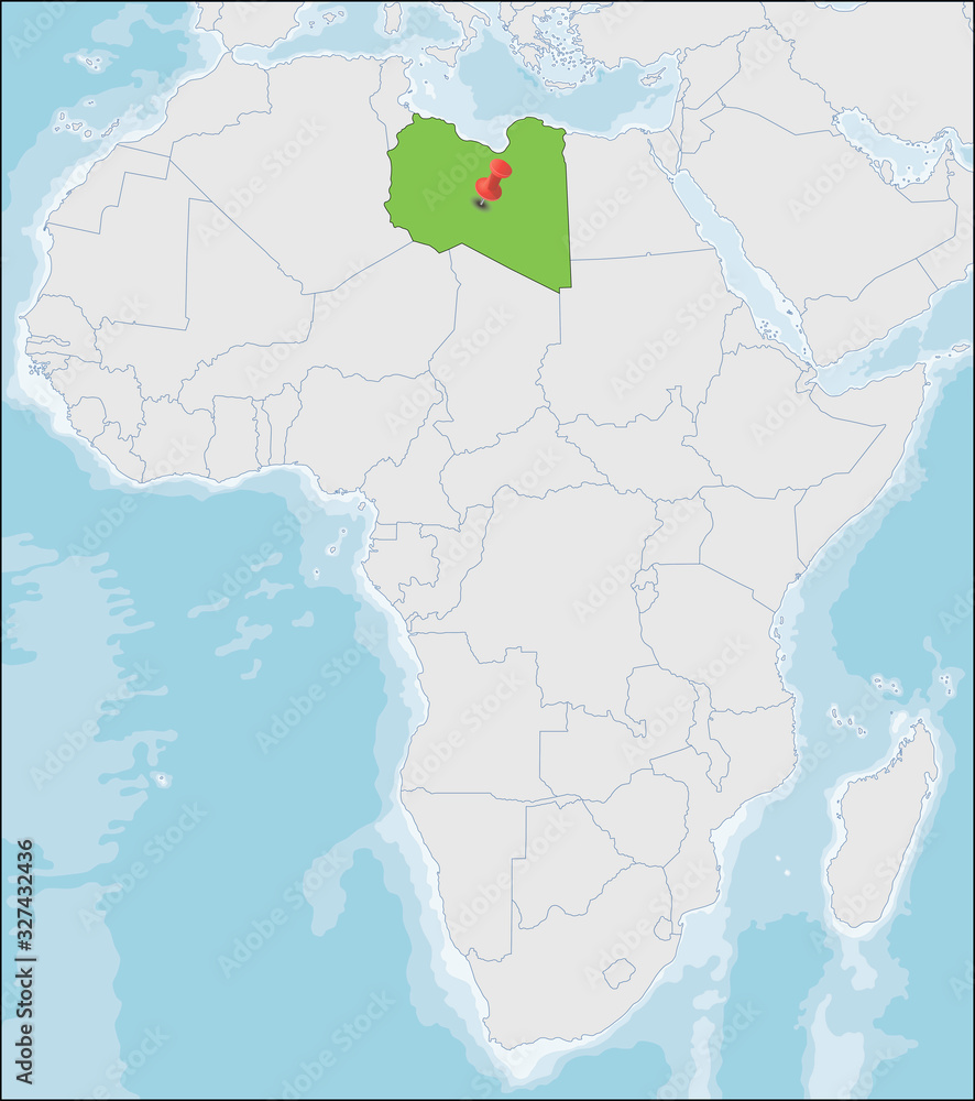 State of Libya location on Africa map