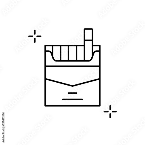 Cigarettes, addictions icon. Simple line, outline vector elements of addictive human for ui and ux, website or mobile application
