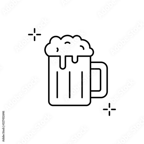 Alcohol, addictions, beer icon. Simple line, outline vector elements of addictive human for ui and ux, website or mobile application