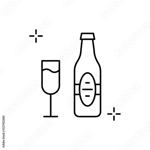 Wine, addictions, goblet icon. Simple line, outline vector elements of addictive human for ui and ux, website or mobile application