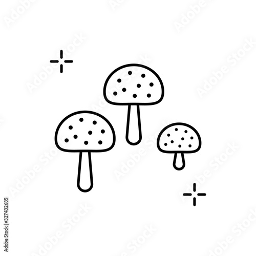 Hallucinogen, addictions, mushroom icon. Simple line, outline vector elements of addictive human for ui and ux, website or mobile application