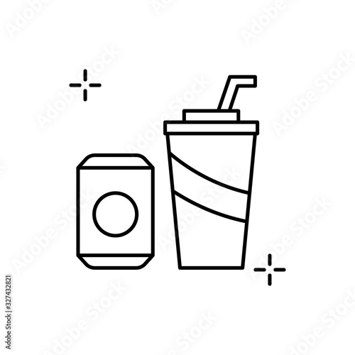 Juice, soft drinks, addictions icon. Simple line, outline vector elements of addictive human for ui and ux, website or mobile application