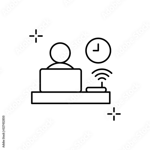 Workaholic, businessman, addictions icon. Simple line, outline vector elements of addictive human for ui and ux, website or mobile application