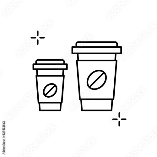 Coffee, addictions icon. Simple line, outline vector elements of addictive human for ui and ux, website or mobile application