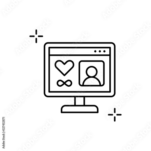 Television, chat, addictions icon. Simple line, outline vector elements of addictive human for ui and ux, website or mobile application