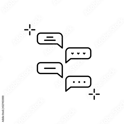 Chatting, addictions icon. Simple line, outline vector elements of addictive human for ui and ux, website or mobile application